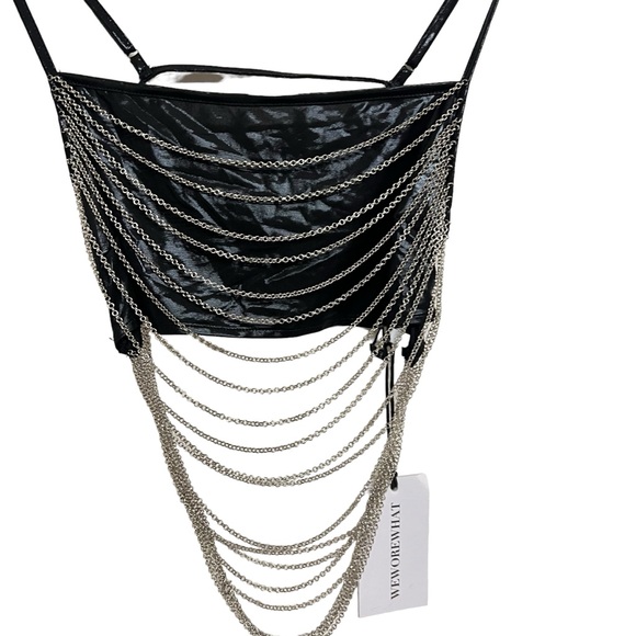 New WeWoreWhat Chain Bandeau Top - Picture 3 of 6